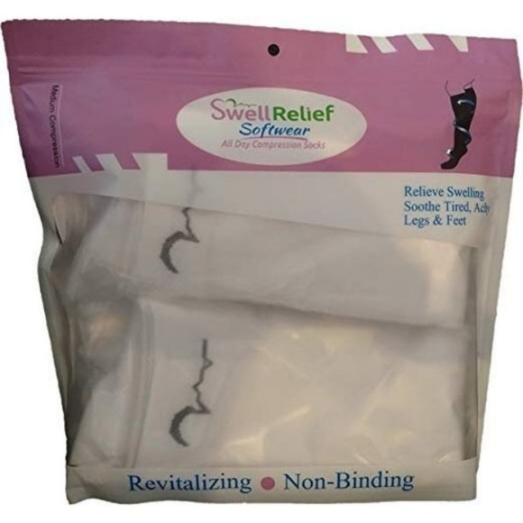 4 Pair Extra Soft Large/X-Large White Compression - Picture 4 of 7